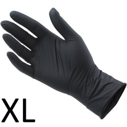 Rękawiczki Nitrylowe Czarne XL 100szt
