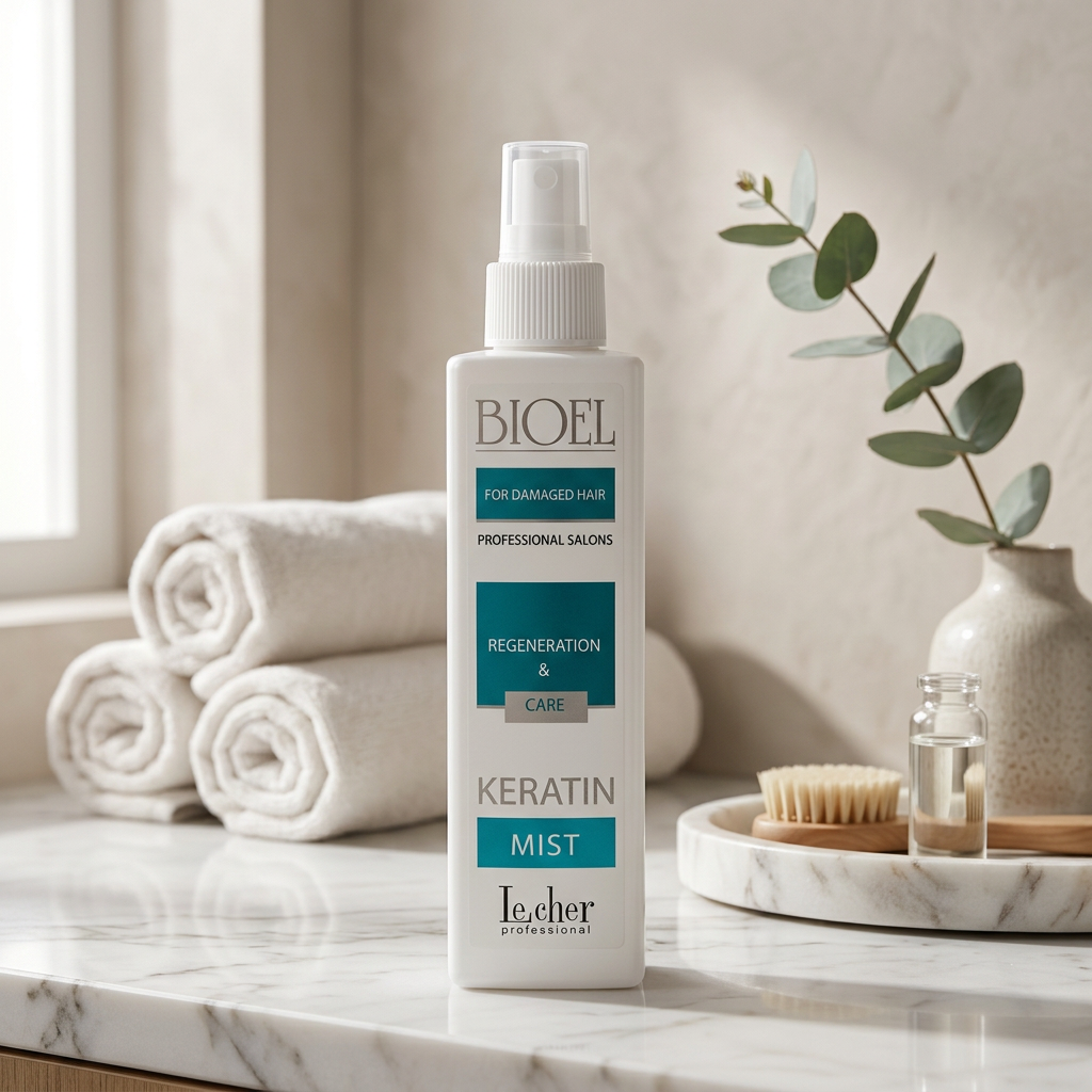 Lecher Bioel Keratin Mist mgiełka w sprayu z keratyną i jedwabiem 250ml - obrazek 2