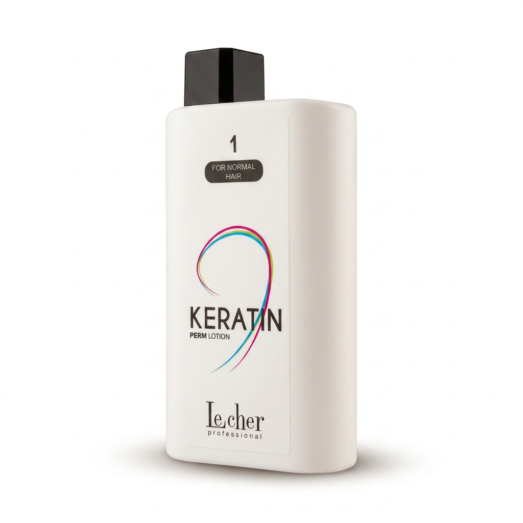 Lecher Keratin Perm płyn do trwałej ondulacji "1" włosy normalne 500ml - obrazek 3