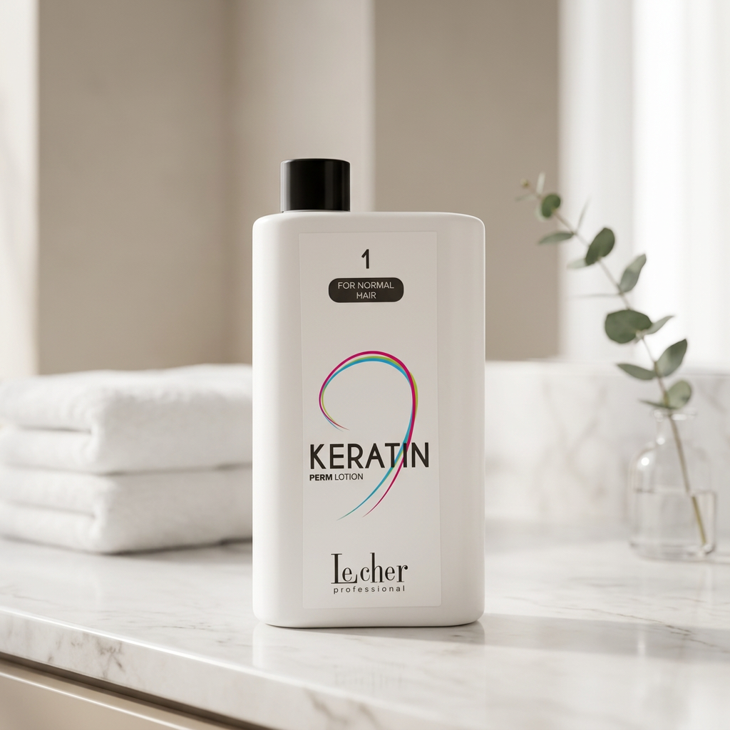 Lecher Keratin Perm płyn do trwałej ondulacji "1" włosy normalne 500ml - obrazek 2