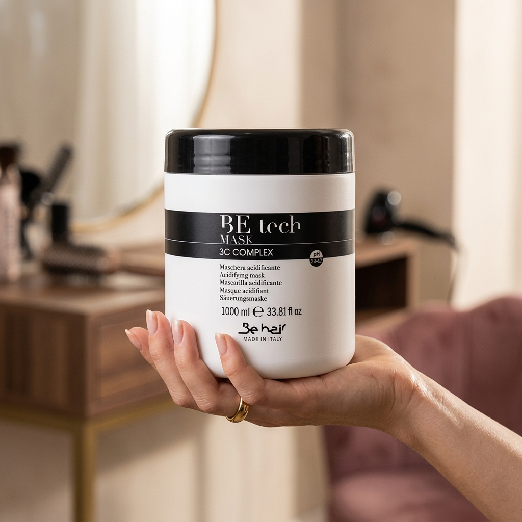 BE HAIR BE TECH Maska do włosów zakwaszająca - 1000ml - obrazek 4