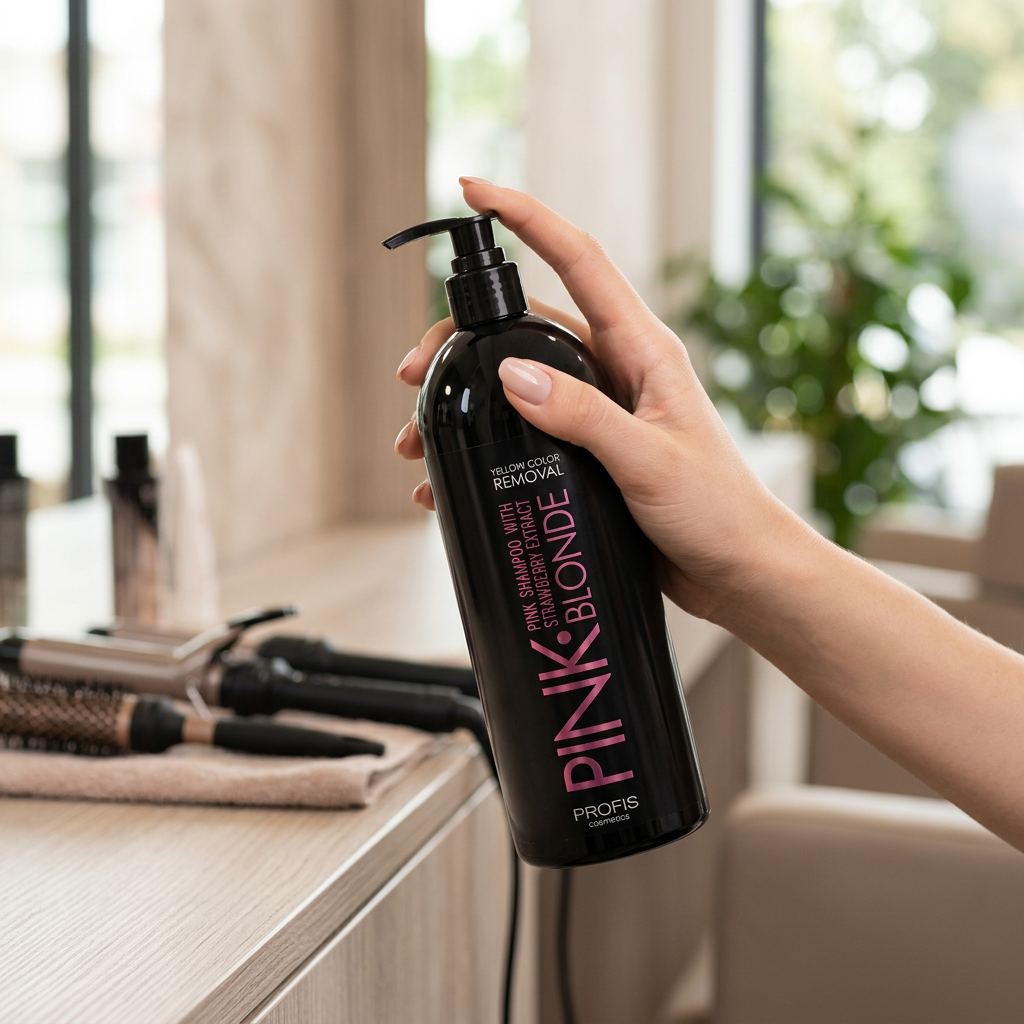 PROFIS Szampon do włosów PINK BLONDE - 1000ml - obrazek 4