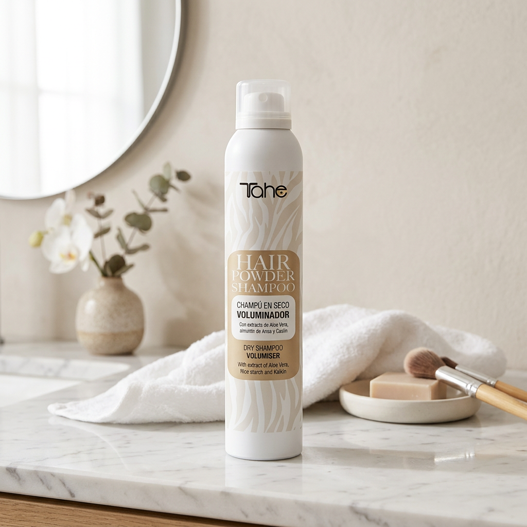 Tahe Dry Shampoo Volumiser Suchy szampon odświeżający z aloesem do włosów 200ml - obrazek 2