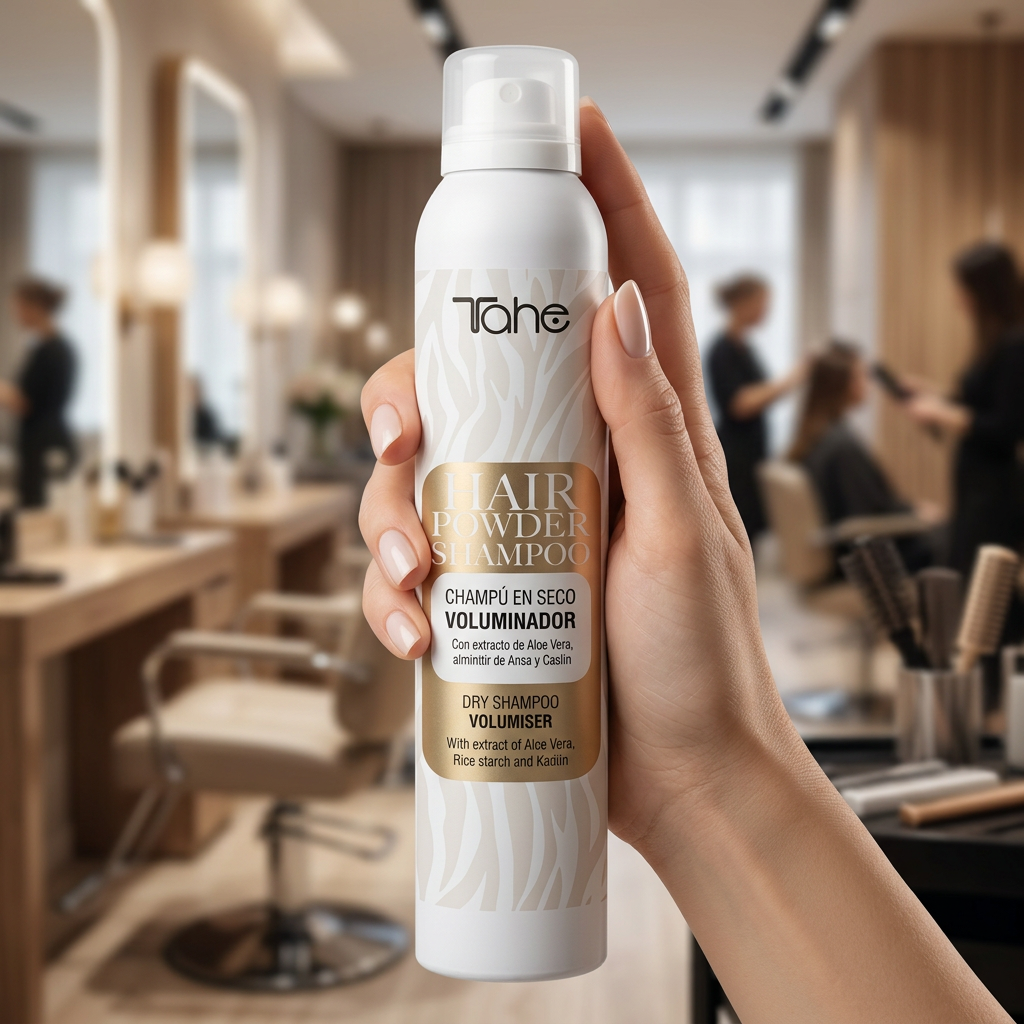 Tahe Dry Shampoo Volumiser Suchy szampon odświeżający z aloesem do włosów 200ml - obrazek 4