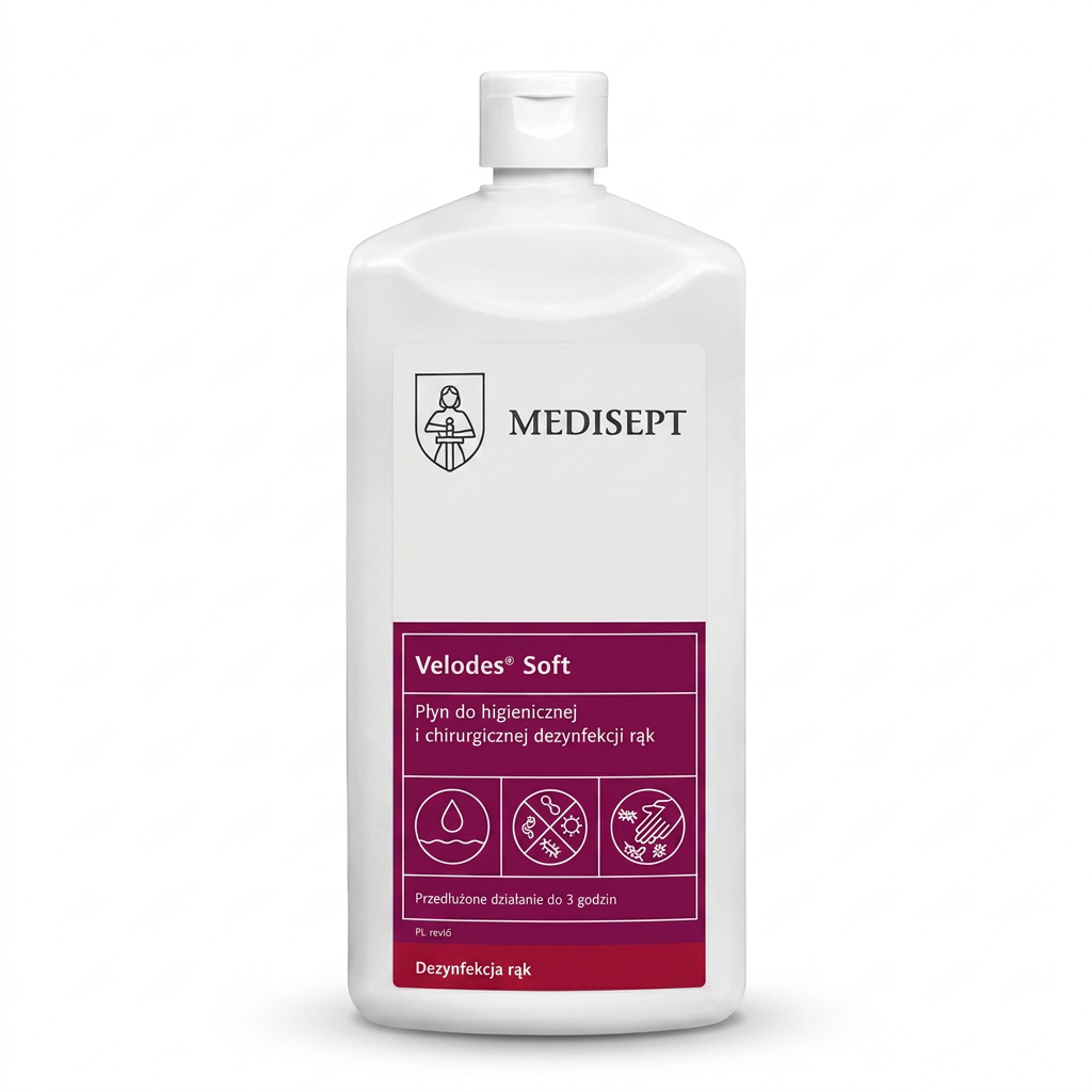 MEDISEPT VELODES SOFT 500 ml Płyn do higienicznej i chirurgicznej dezynfekcji rąk
